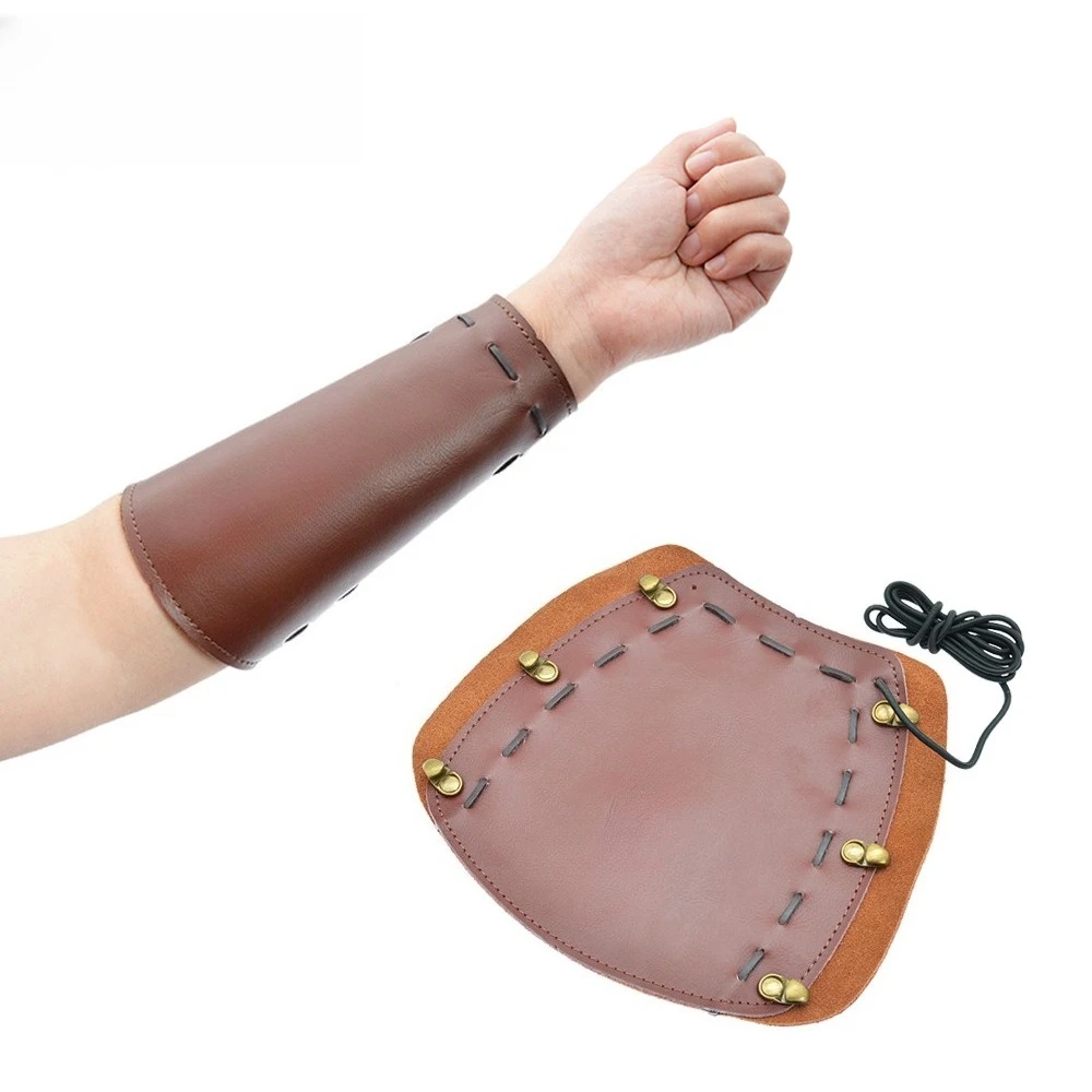 Universal Leather Shooting Forearm Protector Double Side Wearable Guard For Recurve Bow Outdoor Archery Practice Spare Gear