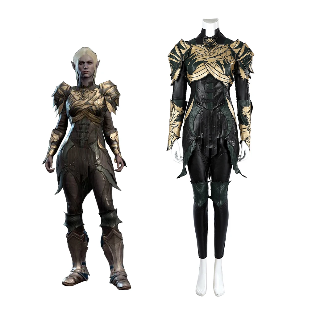 Baldur's Gate 3 Minthara Cosplay Costume Minthara Black Suit with Shoes Full Set High Quality Custom Size Women Halloween Outfit