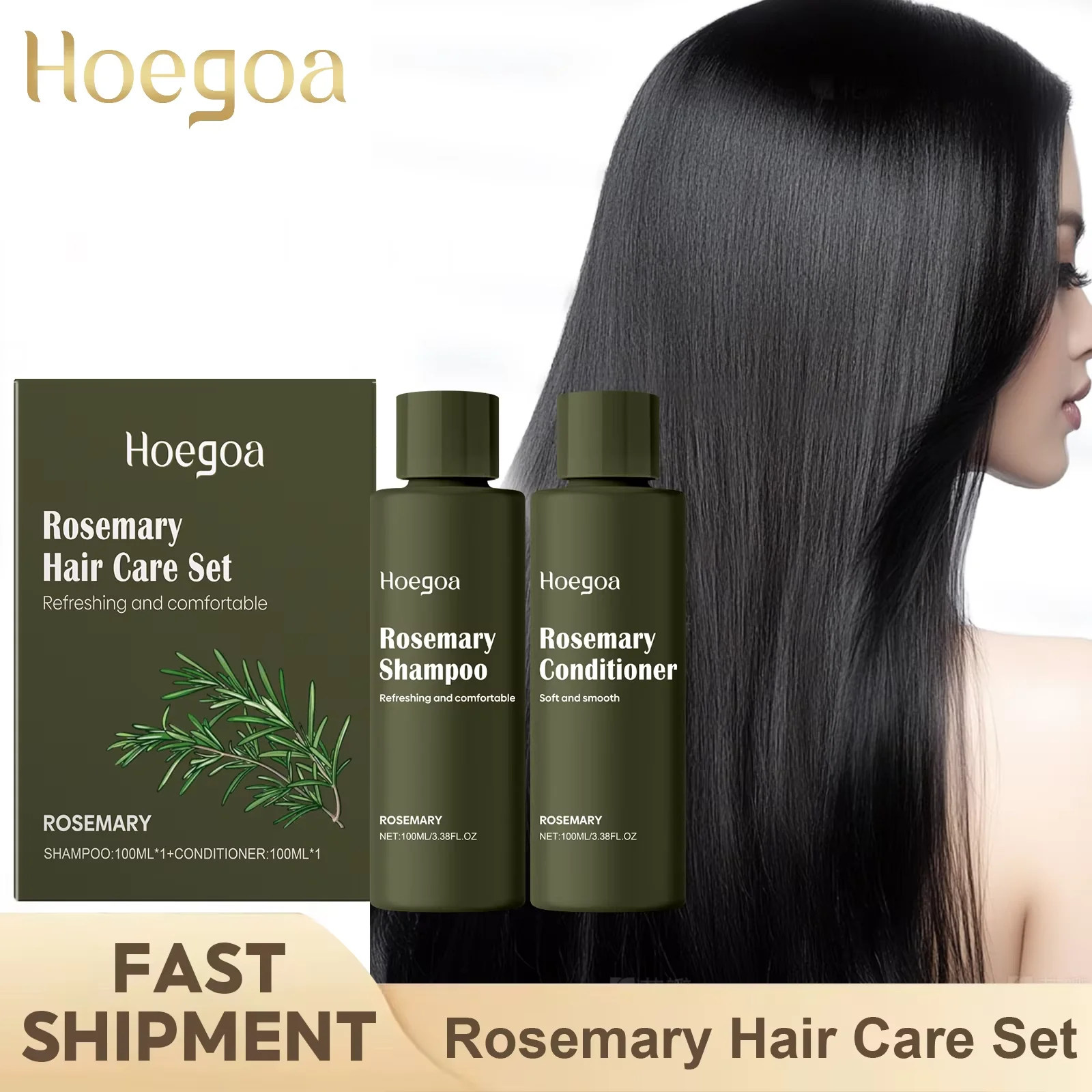 

Rosemary Shampoo Conditioner Set Hair Repair Conditioning Prevent Loss Cleansing Dandruff Strengthen Root Hair Regrowth Care