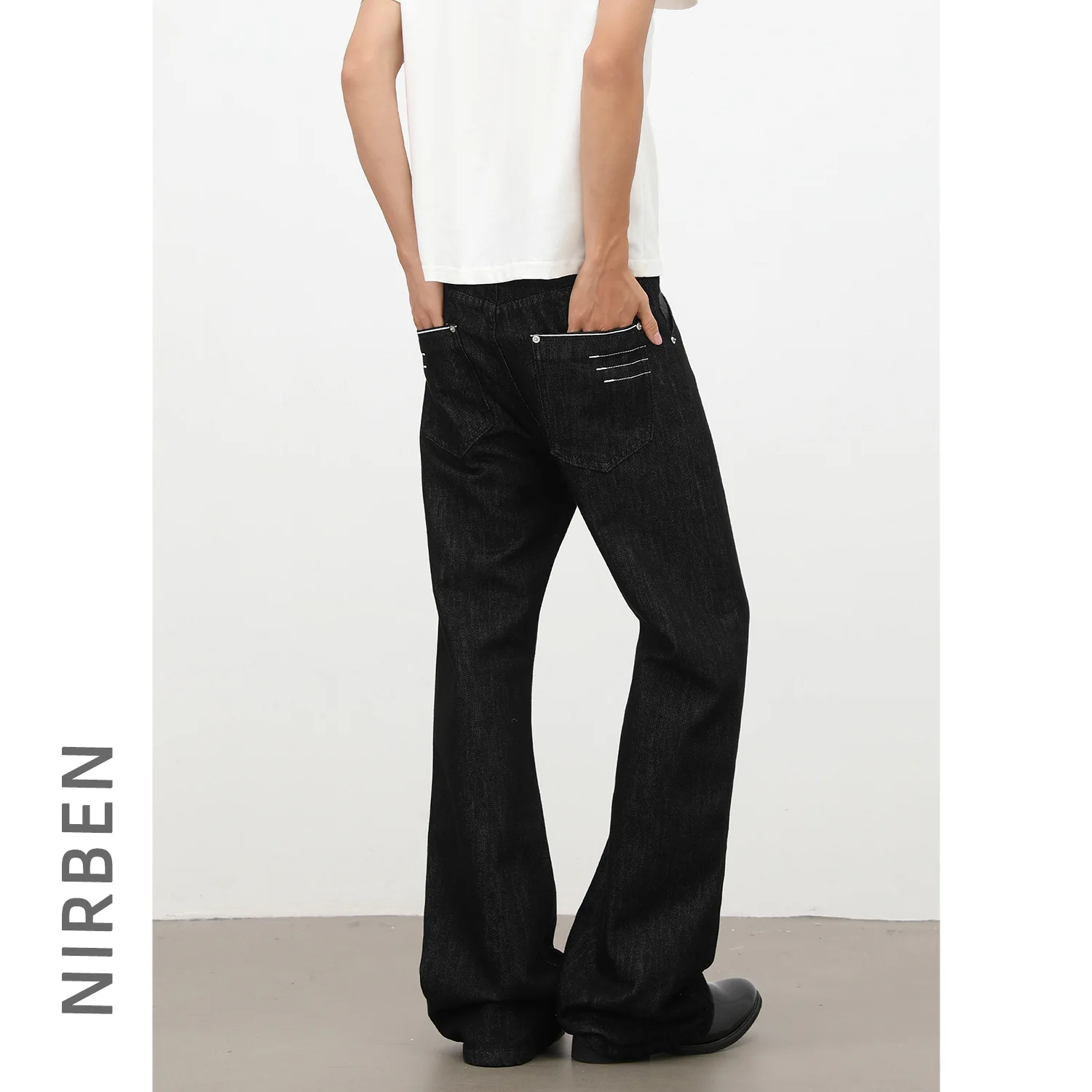 Micro-pull Jeans Men's American High Street Retro Loose Straight Versatile Trousers