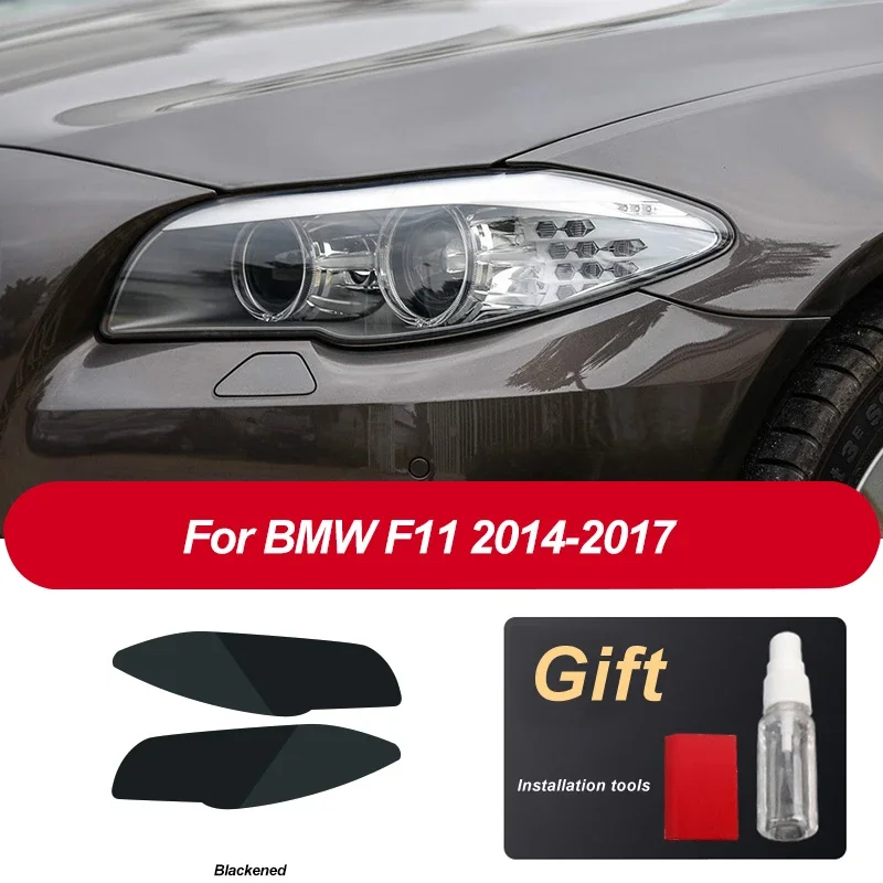 Car Headlight Protective Film Front Headlamp Transparent Black TPU Precut Sticker Deacl For BMW 5 Series GT F07 F10 F11 G30 G31