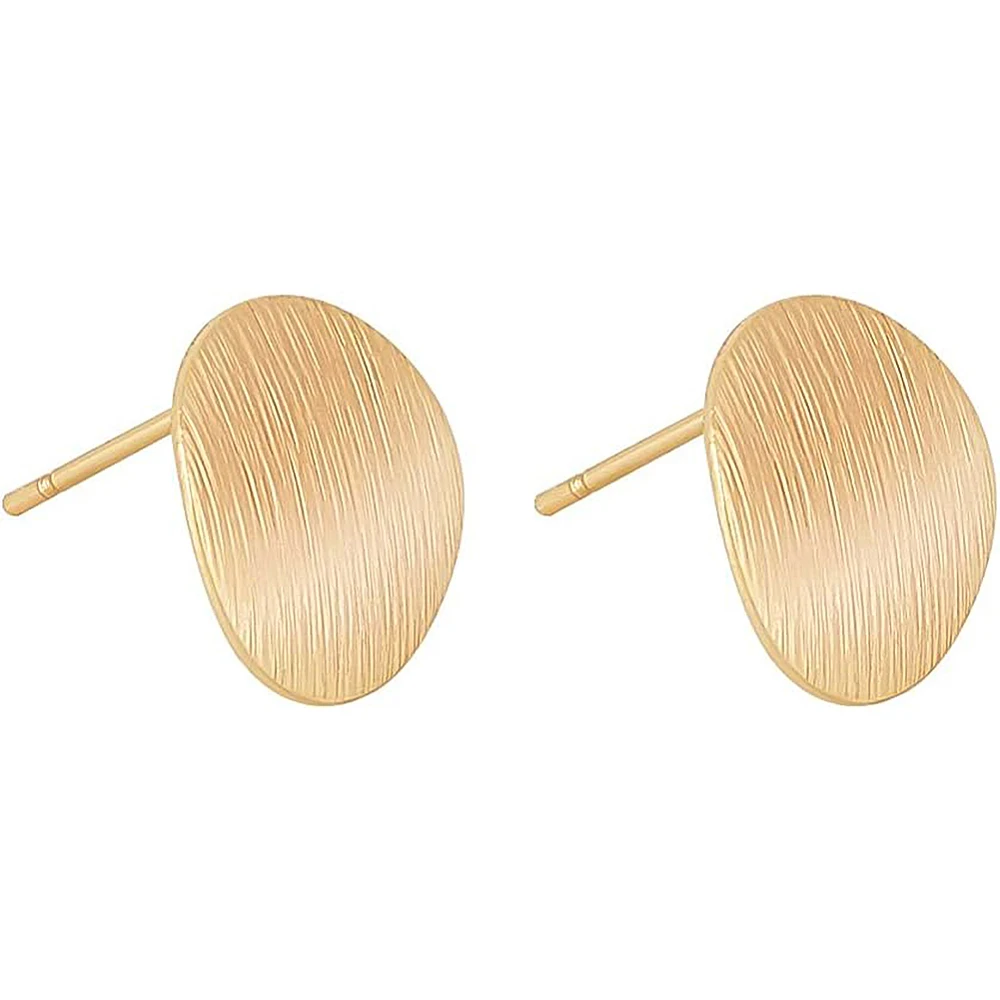

1Box Brass Ear Stud Findings with Loop Flat Roundvacuum Packing Golden 12mm Hole: 2mm Pin: 0.5mm 20Pcs/Box
