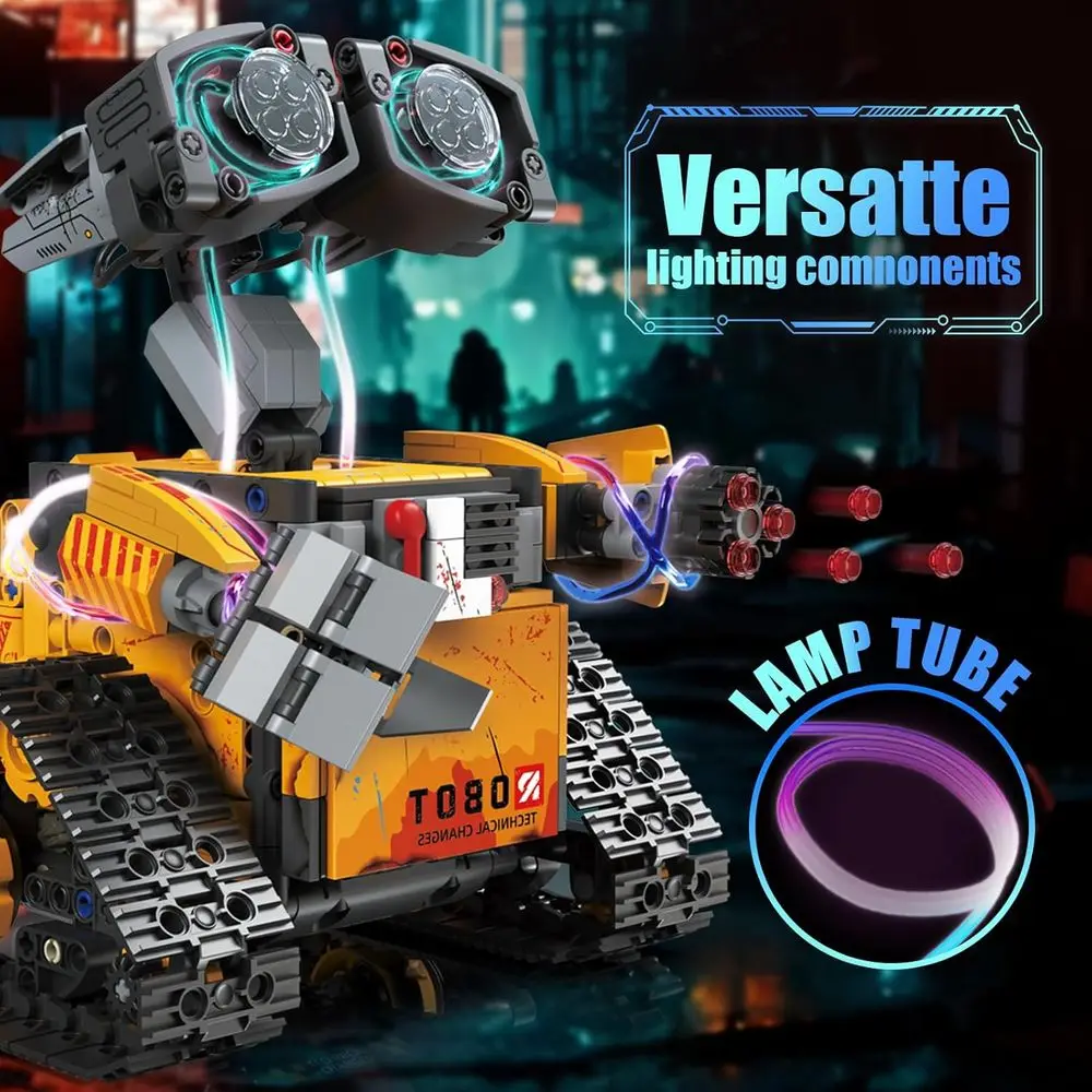 Kit de robot STEM 5 en 1: bloques de construcción DIY con control remoto y por aplicación para mayores de 6 a 14 años