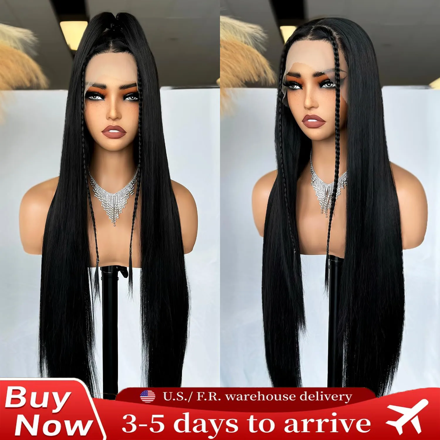 

40 46 Inch 13x4 Lace Frontal Bone Straight Human Hair Wigs 13x6 Lace Wig 250 Density Natural Black Wig 100% Brazilian Hair Wigs