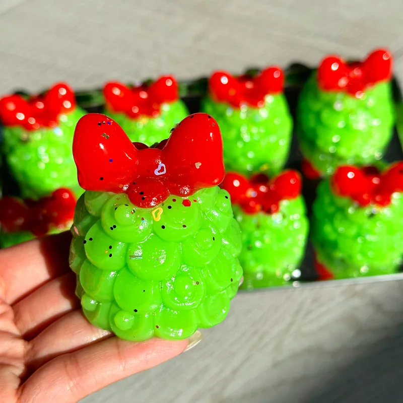 

Мини-сжимаемый бант, рождественская елка, игрушки-непоседа, мягкие липкие игрушки для снятия стресса, расслабляющие игрушки, декомпрессионные, защемляющие, медленный отскок, сенсорная игрушка