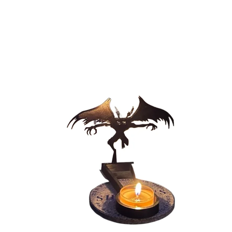 Halloween Fun Candle Holder Devil Projection Lamp Tabletop Ornament