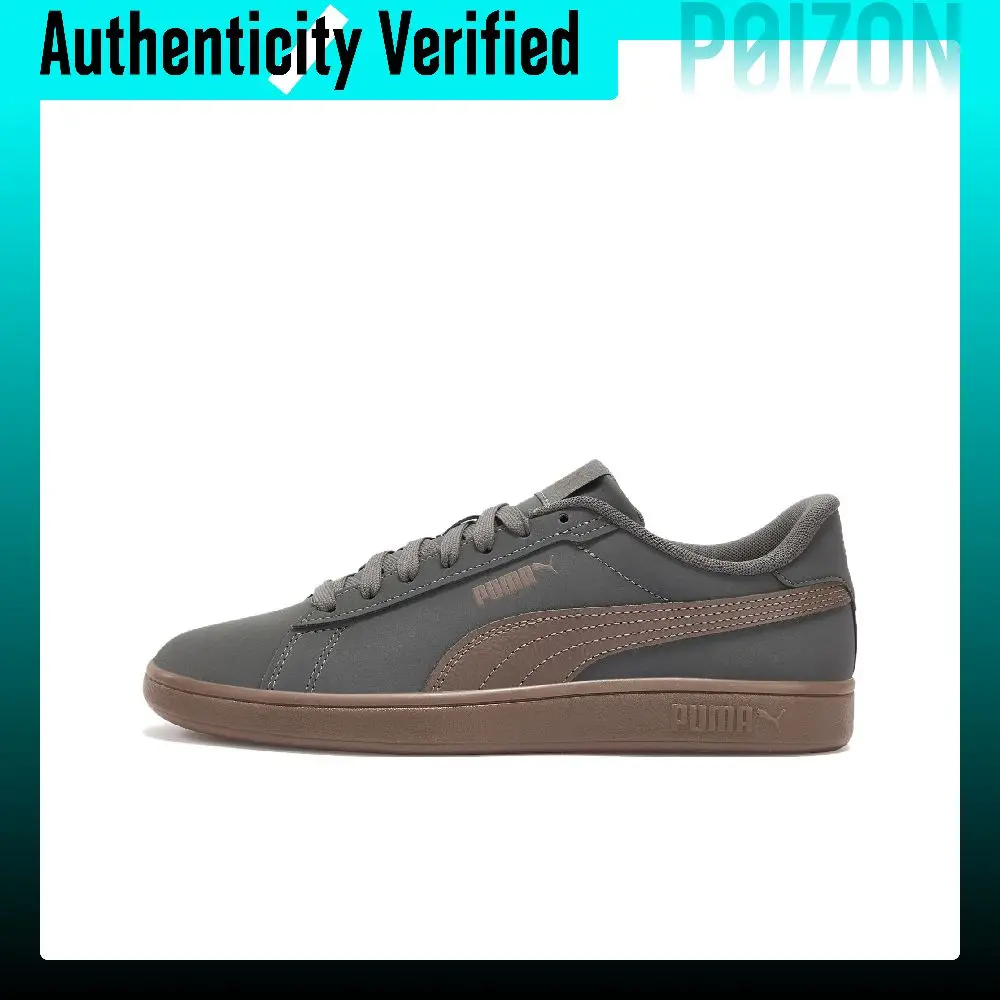PUMA Smash 3.0 Skate Shoes Unisex Low Top Gray Brown 392336-27