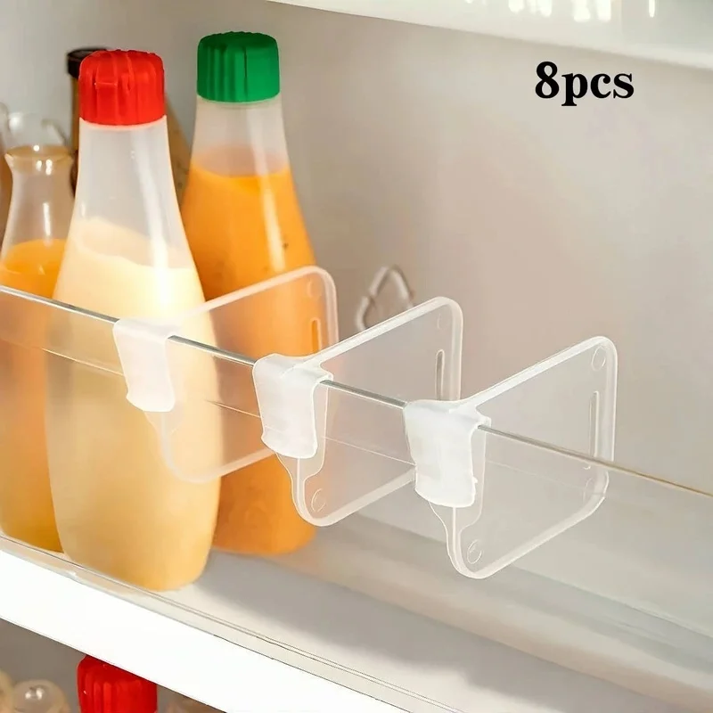 4-24pcs Refrigerator Side Door Sorting Partition Card Buckle Kitchen Bedroom Storage Storage Sorting Box Space Division