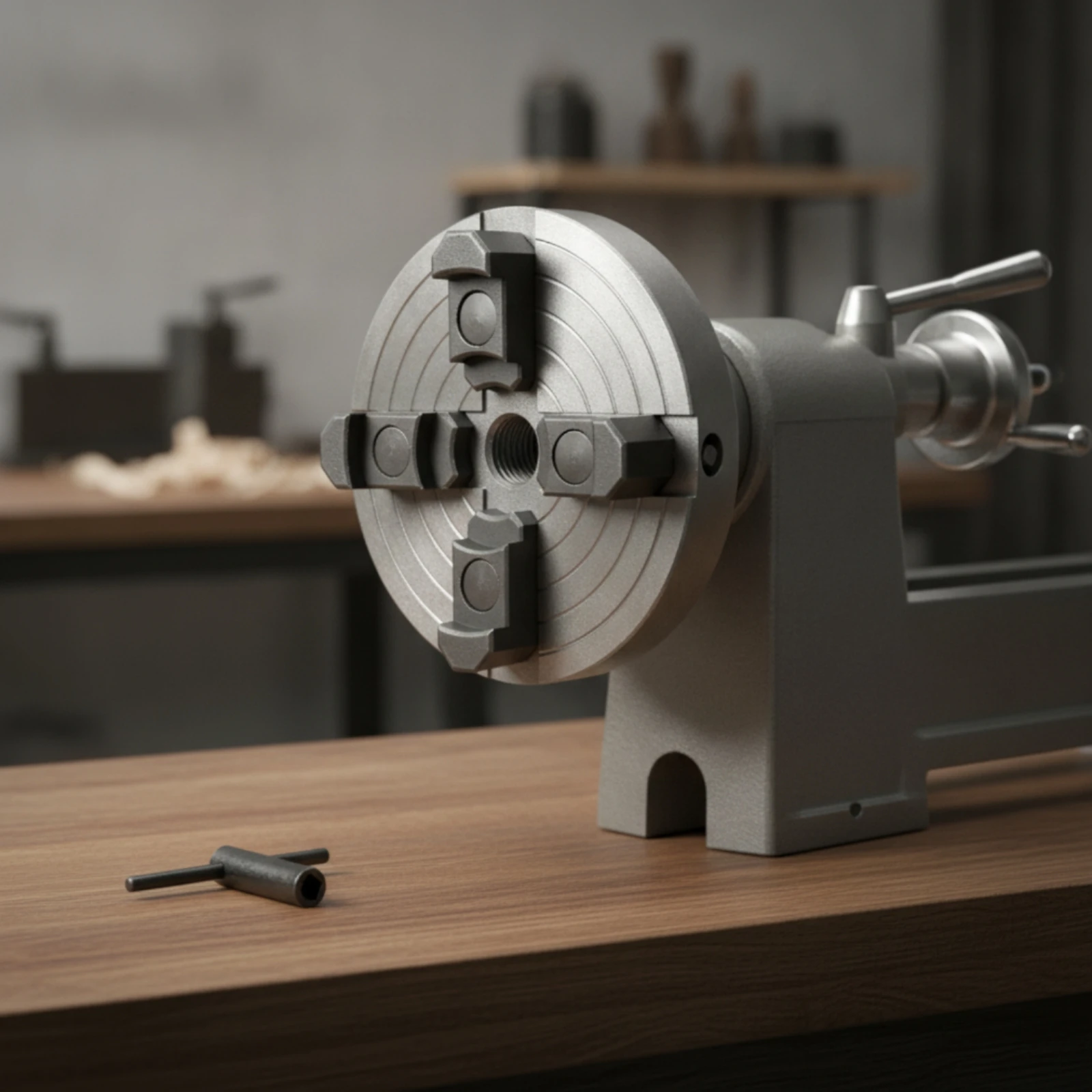 Wood Lathe Chuck 150mm Four-Jaw Chuck Tool Metal Versatile for Woodturners, Woodturning, Woodworking Shop