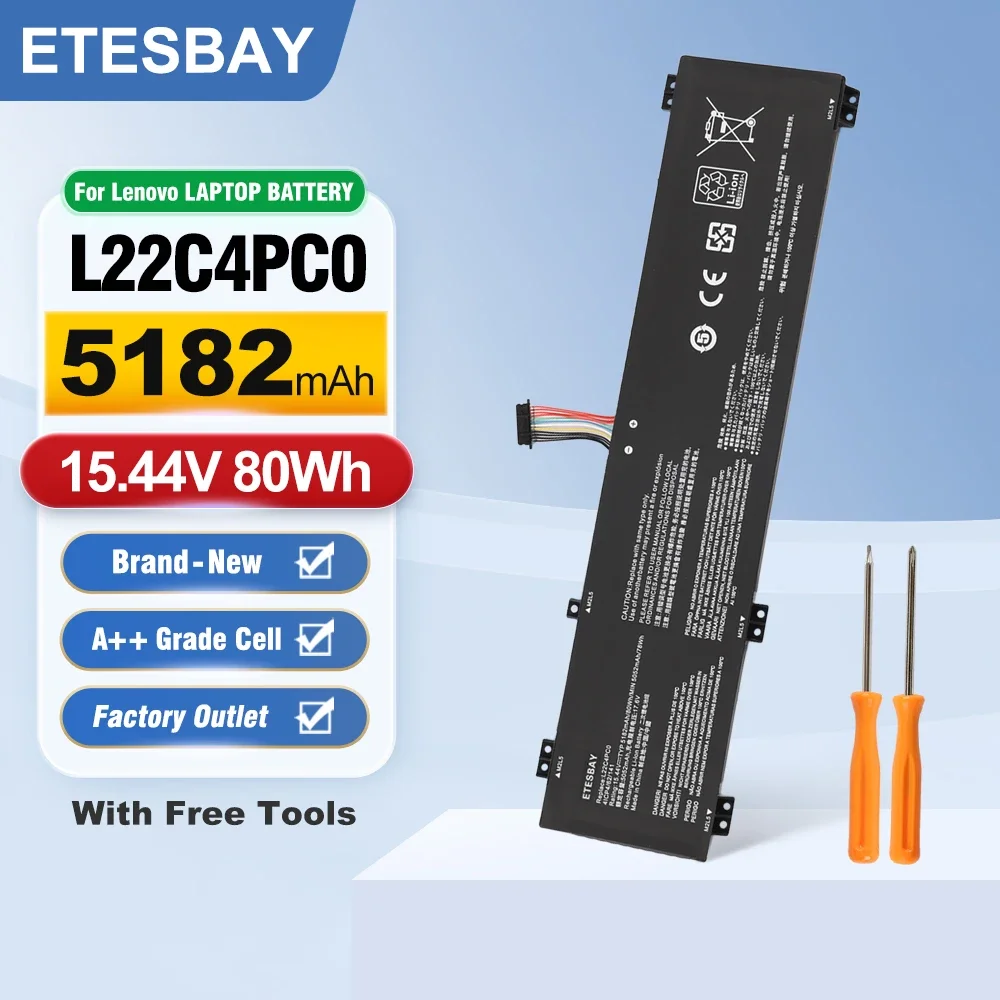 ETESBAY L22C4PC0 L22M4PC0 80Wh Laptop Battery For Lenovo Legion Pro 5 16ARX8 16IRX8 16IRX9 Legion Pro 7 16ARX8H 16IRX8 16IRX9H
