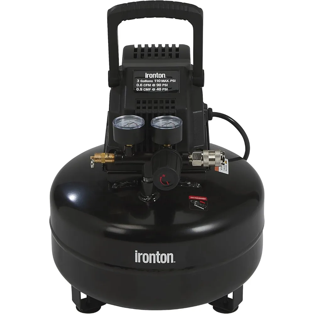 

US Shipping Oil-Free Pancake Air Compressor 0.3 HP 3 Gallon 110 PSI Portable Air Tank for Inflating