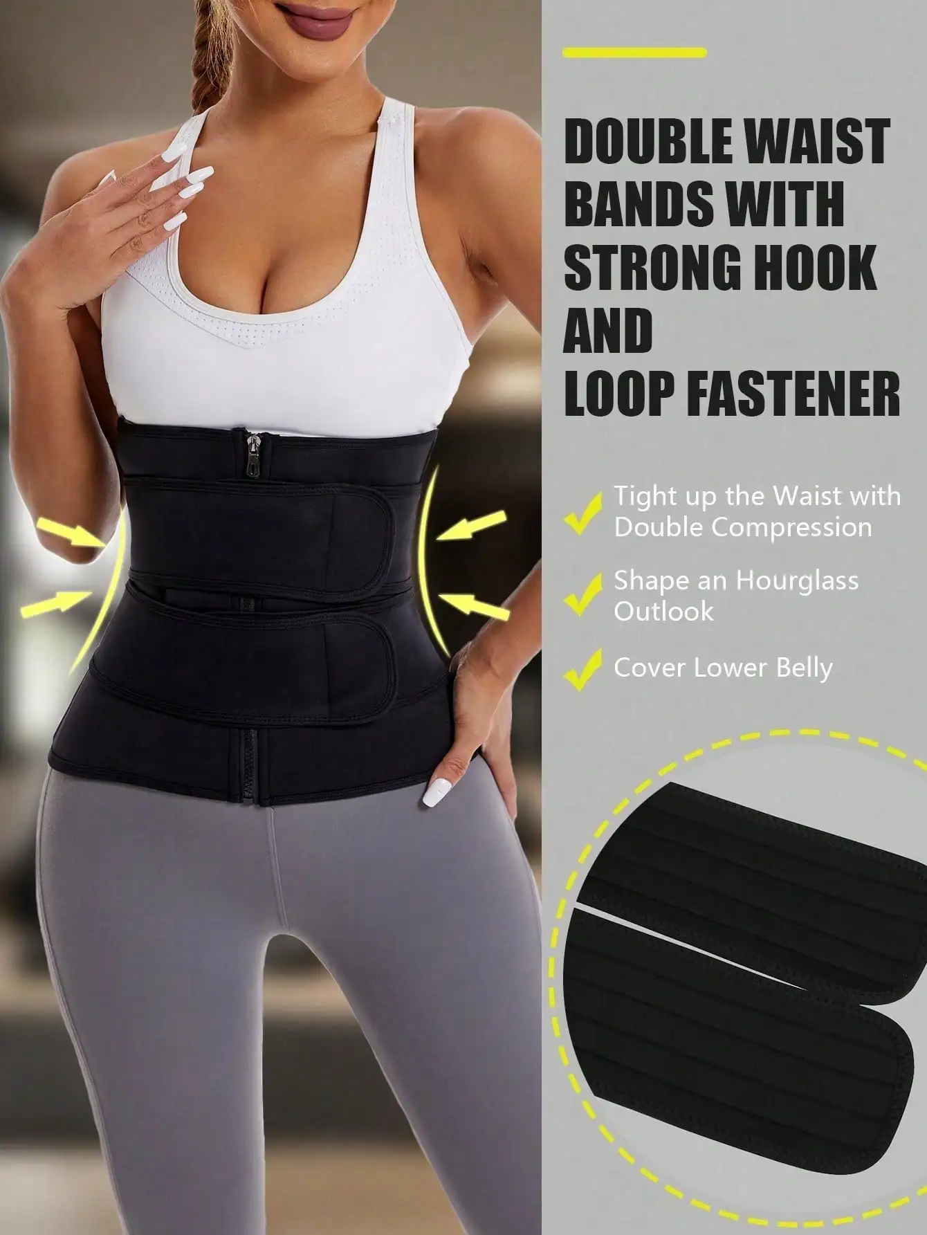 Women's Sports Shaping Waist Belt Women's Shaping Compression Sports Bra Waist Training Device Sauna Vest Shaper Latex Underbust