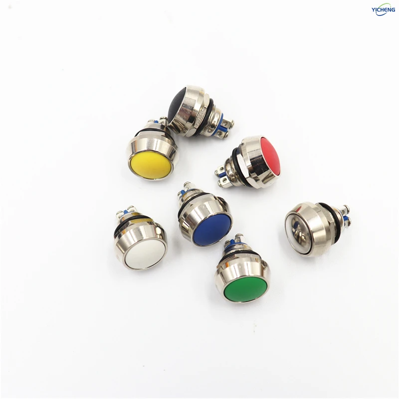 10개 12mm 순간 금속 버튼 스위치