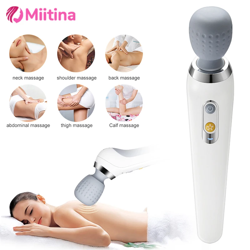 New Handheld Massage Stick Electric Massager Small Portable Vibrator USB Charging Shoulder and Neck Massager Mini Massage Gun