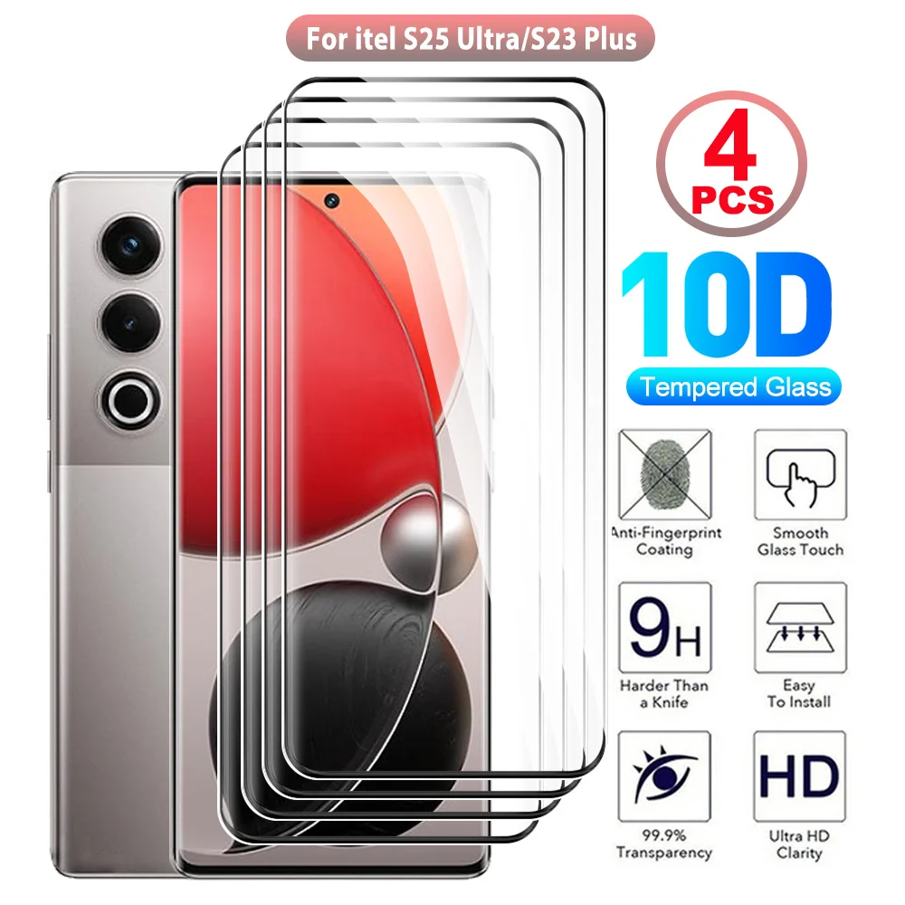 4pcs For itel S25 Ultra S23 Plus 2024 Phone Film itels 25Ultra S25Ultra s 25 23＋ Protective Glass 6.78 inches screen protector