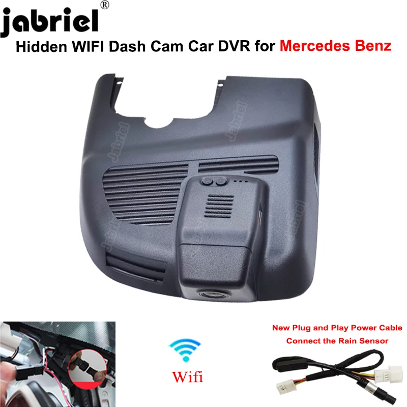 Jabriel 1K 1080P Wifi Dash Cam for Mercedes Benz A Class w176 w177 GLA x156 CLA w117 for Mercedes gla cla a 45 220 220d 250 amg