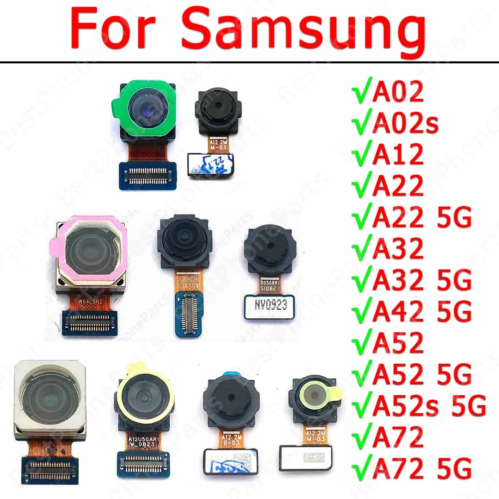 Back Camera For Samsung Galaxy A32 A42 A52 A52s A72 5G A02 A02s A12 A22 Rear Camera Module Backside Repair Spare Parts