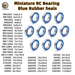 （10pcs）6701RS Bearing 12x18x4mm ABEC-7 Hobby Electric RC Car Truck Ball Bearings 6700-2RS 6702-2RS 688-2RS Blue Sealed