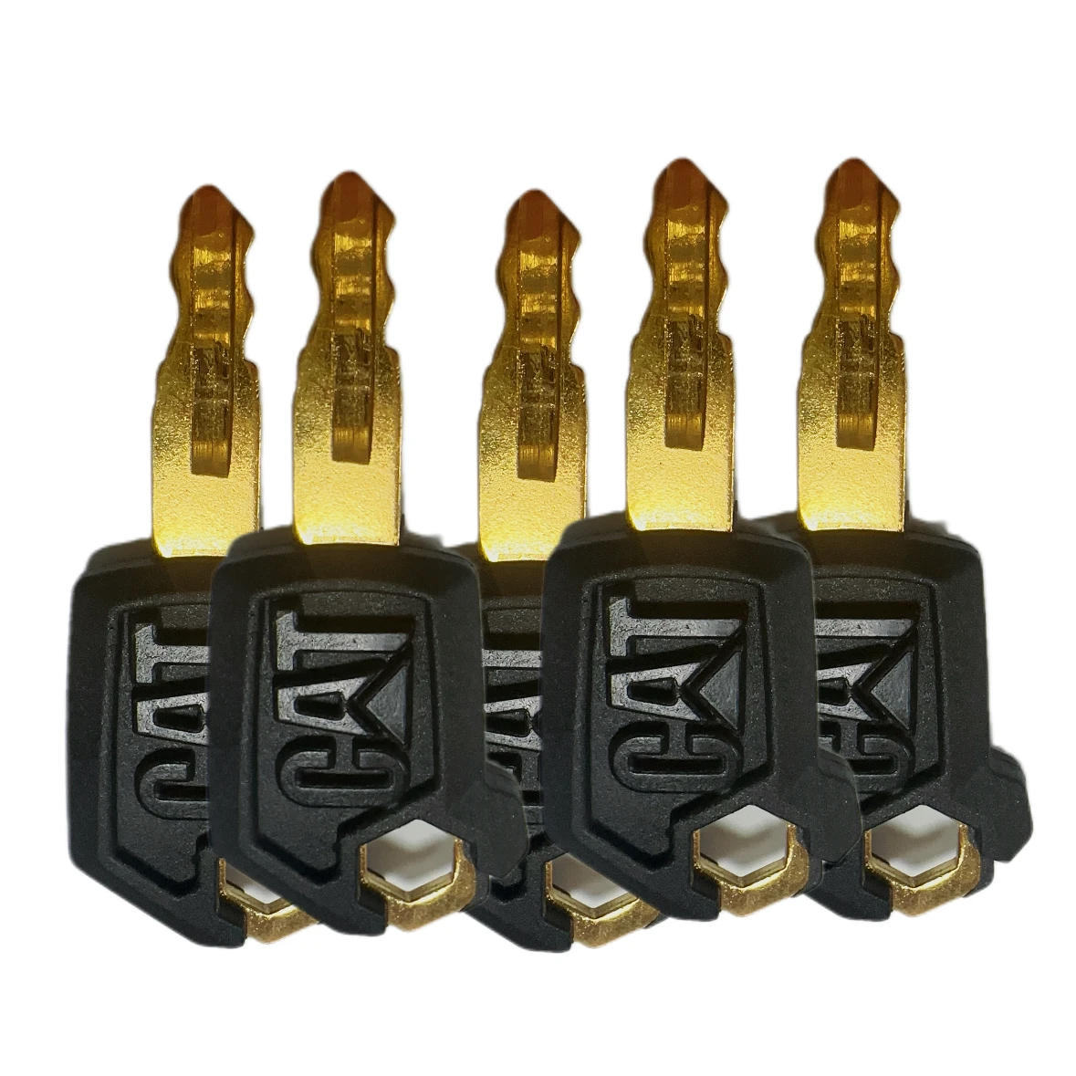 20PCS High Quality Copper Key For Caterpillar 5P8500 CAT Heavy Equipment Ignition Loader Excavator Dozer Plastic Black & Gold