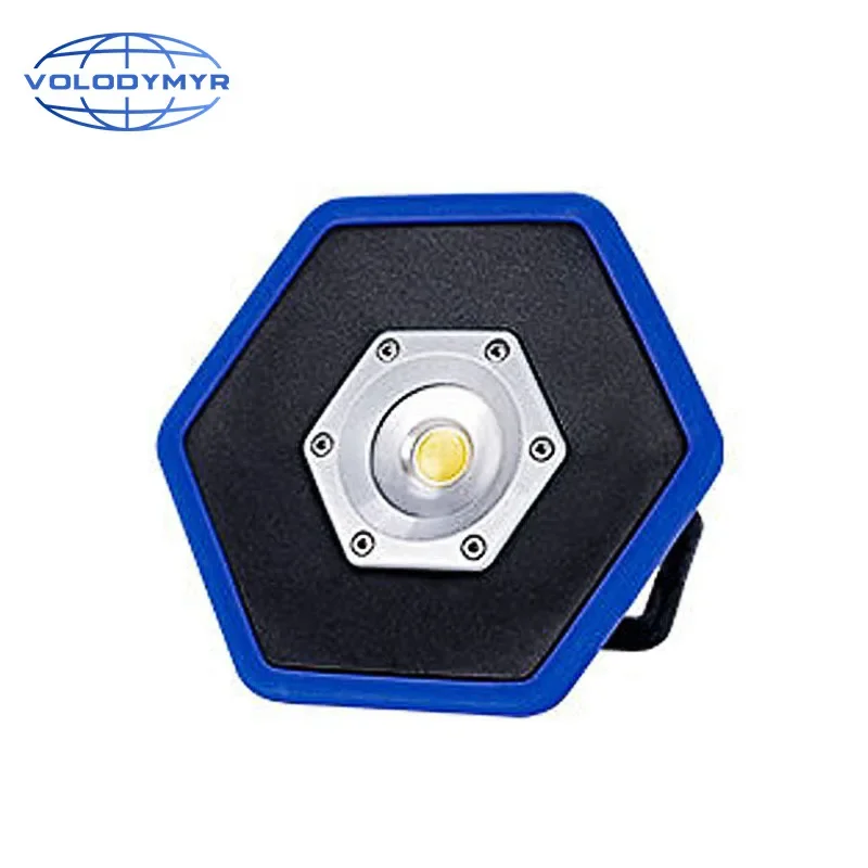 VOLODYMYR COB LED lampe de travail de qualité commerciale Rechargeable faisceau de projecteur à haut rendement professionnel sans fil zone lampe de travail