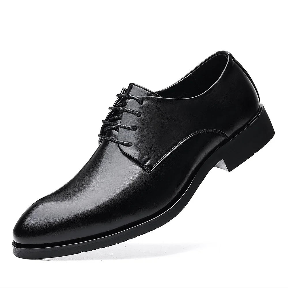 Men\'s Elevator Shoes Height Increasing Men Taller Shoes  5CM Invisible Insole Heighten Increased business Shoes man dress shoes