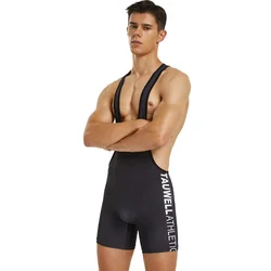 TAUWELL-Men's New FITNESS WRESTLING SLET BODYSUIT