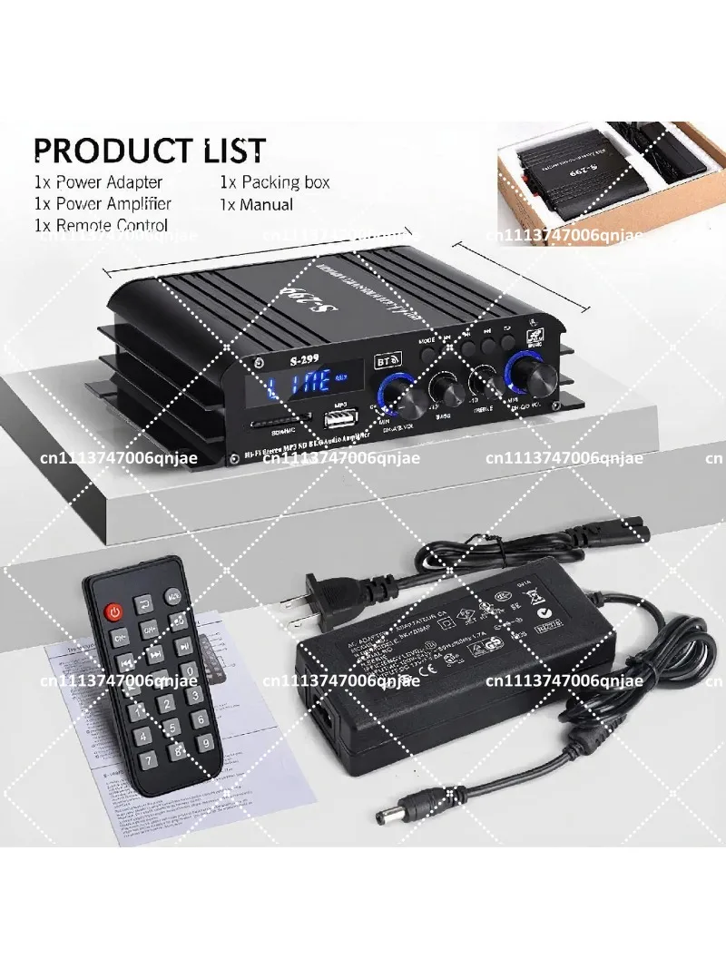 4.1 Channel Digital Bluetooth Power Amplifier High Power Subwoofer Audio Home Amp Board