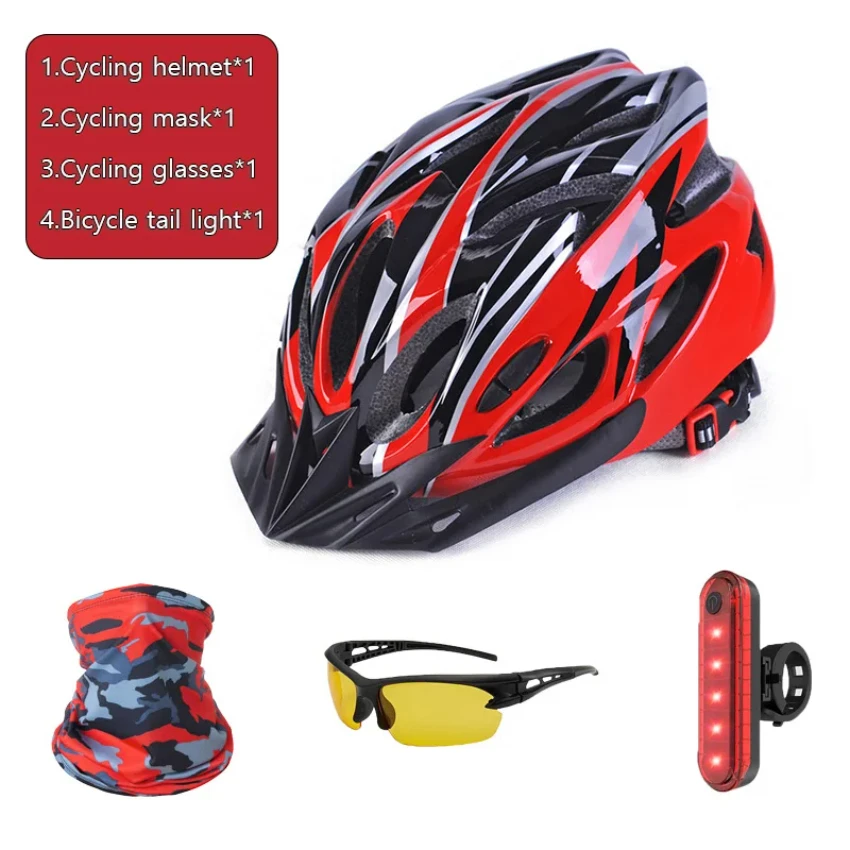 Professional Outdoor Bicycle Helmet Comfortable and Breathable One-Piece Men's and Women's Adjustable Riding Safety Helmet