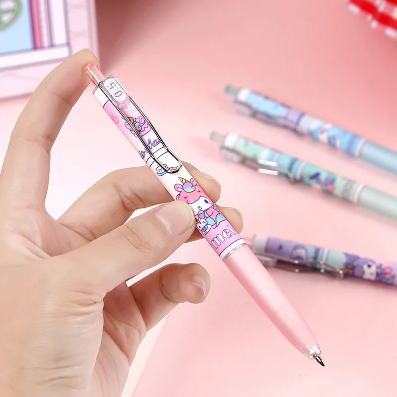 1/2/4 SZT. zestaw ołówków Kuromi Cinnamoroll, nowy kreatywny zestaw ołówków dla uczniów, urocze ołówki z kreskówkami, łatwe do pisania, trudne do złamania, wymienne wkłady grafitowe c