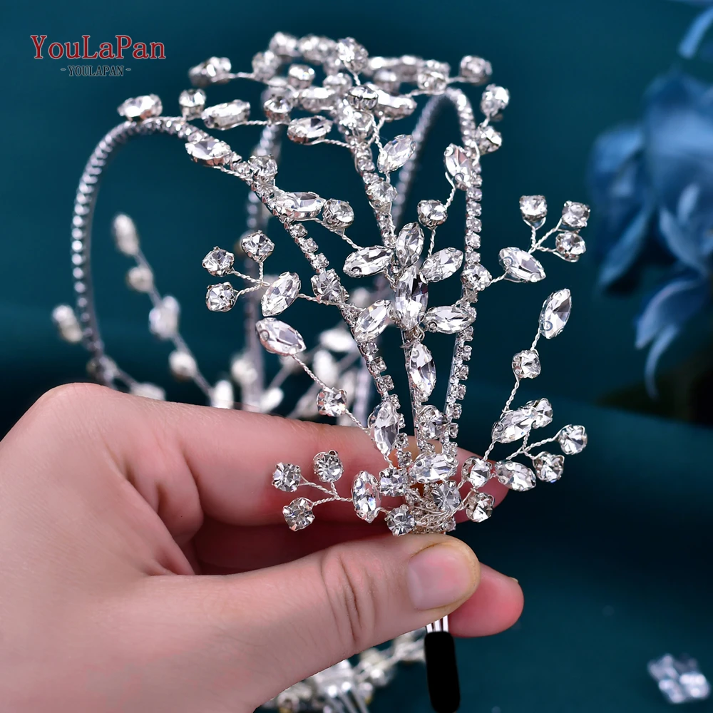 YouLaPan Woman Headband Rhinestone Bridal Headdress Wedding Tiara Hair Accessories Handmade Bride Hairwear Girl Hairband HP381