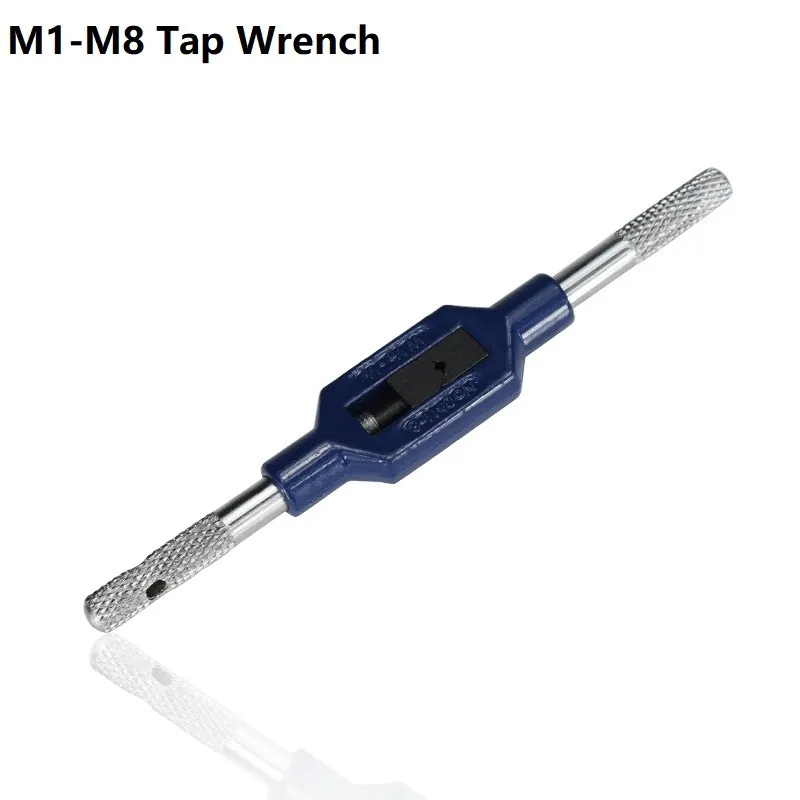 10pcs M1-M3.5 Thread Taps With 1pc Adjustable M1-M8 Wrench Machine Tap Wrench Set For Metal Working Screw Tap Drill Bit