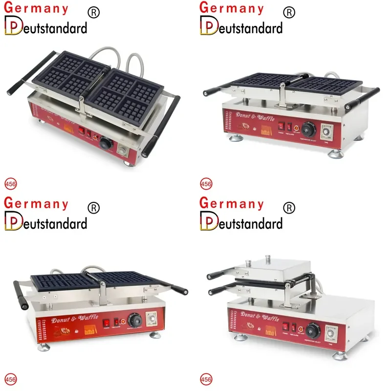 New, commercial electric cake stall square lattice waffle machine, square waffle equipment