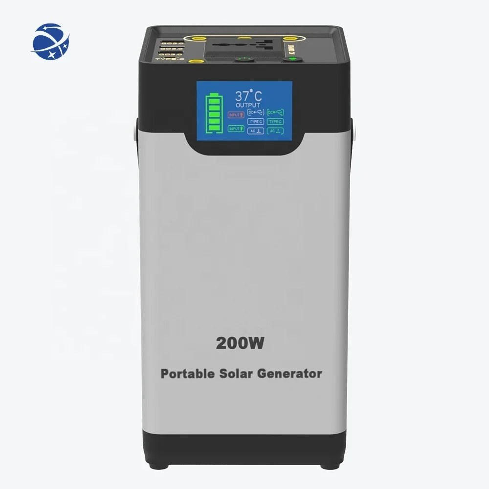 

#YUNYI 300Wh Portable Solar Generator Backup Lithium Battery 110V 300W Pure Sine Wave AC Outlet Solar Generator