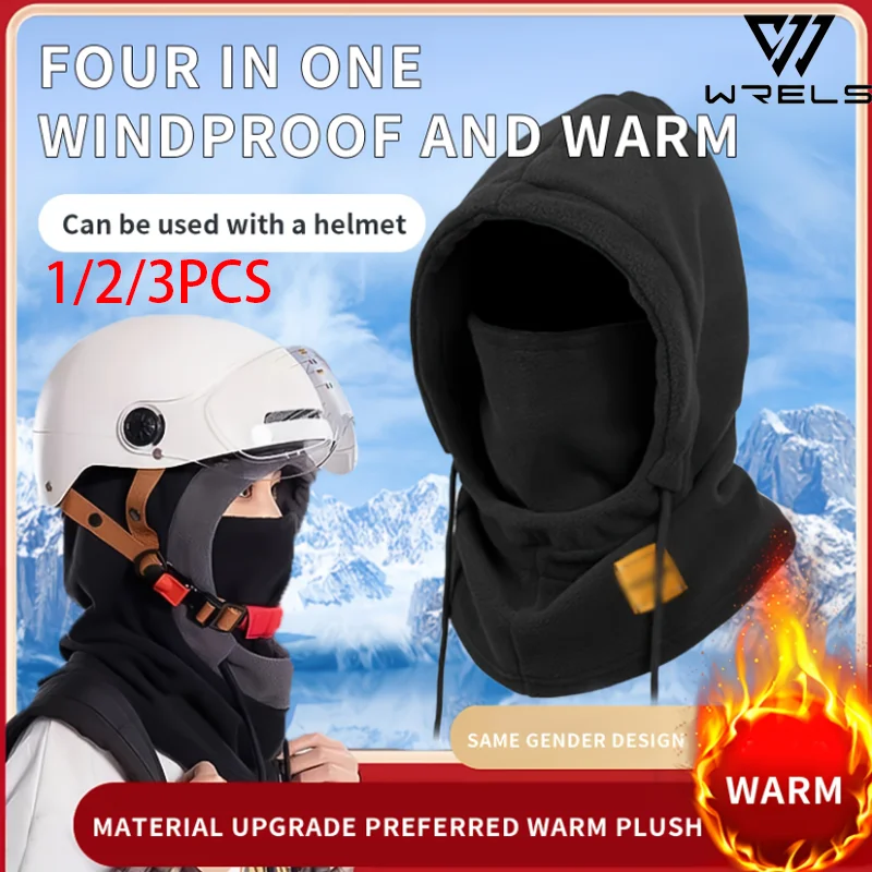 Windproof Balaclava Mask Thick Thermal Multi Functional Winter Cycling Neck Warmer Cold Weather Outdoor Sports Head Cover