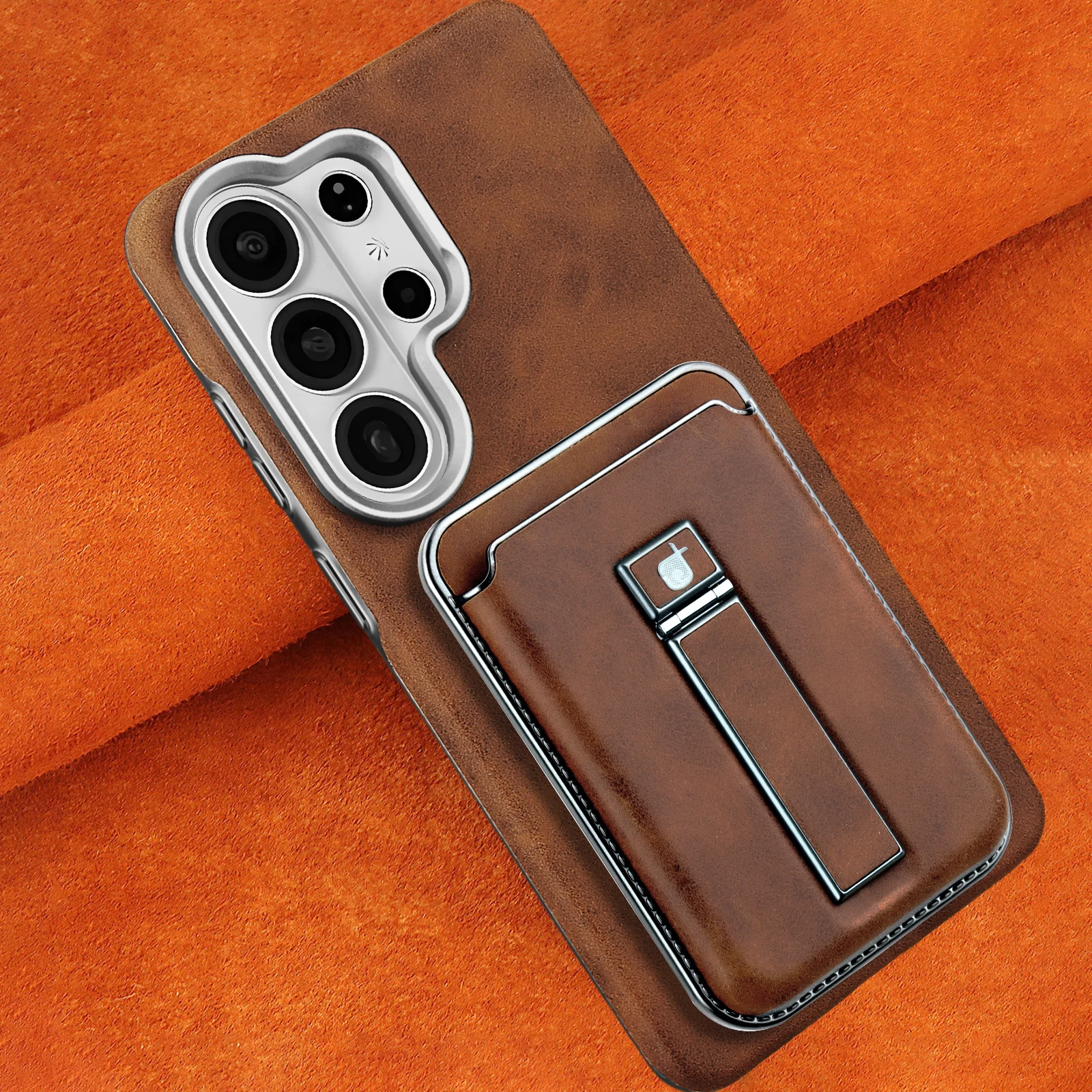 

Luxury Business 2 in 1 Detachable Magnetic Card Solt Case for Samsung S26 Ultra S25 S24 Plus Foldable Kickstand Shockproof Cover