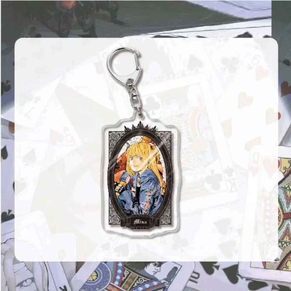 Cool Anime DEATHNOTE Keychain Action Figures Yagami Light MisaMisa Cosplay Acrylic Key Chains Bag Accessories Fans Jewelry Gifts