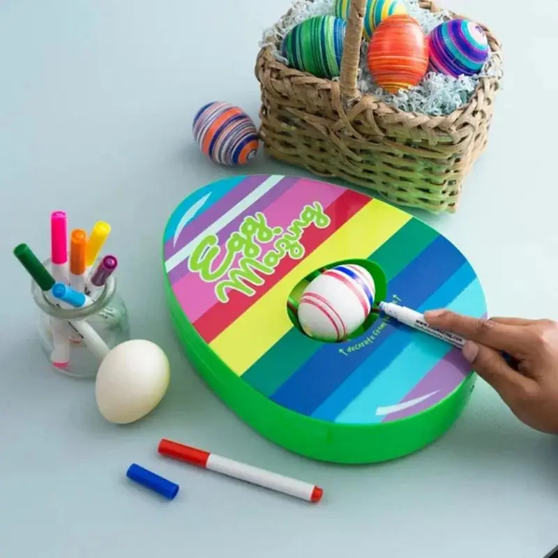 Easter Egg Decorating Kit Diy Graffiti Electric Rotating Machine With Lights Music Painter Rabbit Egg Painting Machine