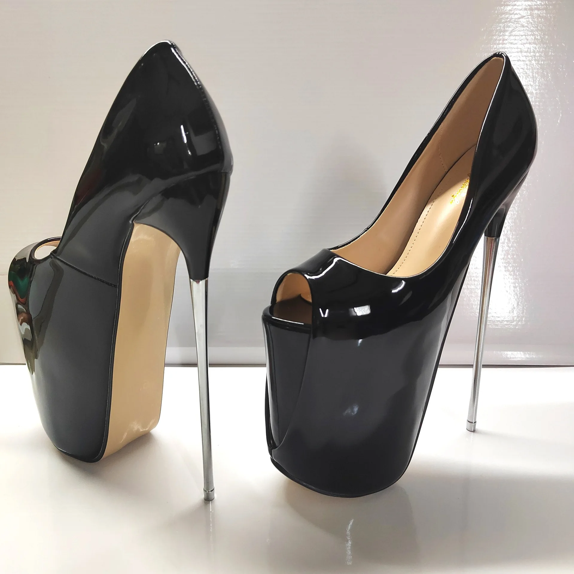 Pole Dance High Heels 19/22 CM Super Extreme Platform Women Pumps Metal Heel Big Size 50 Pink Green Sexy Woman Wan Leisure Heels