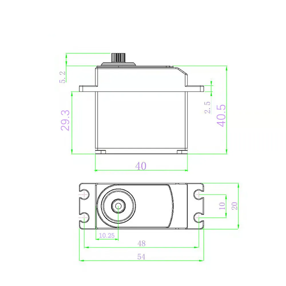 リモートコントロールカーとロボット用デジタルサーボ、1/8 1/10スケールRCカーアクセサリー用25Tメタルステアリングギアアーム付き