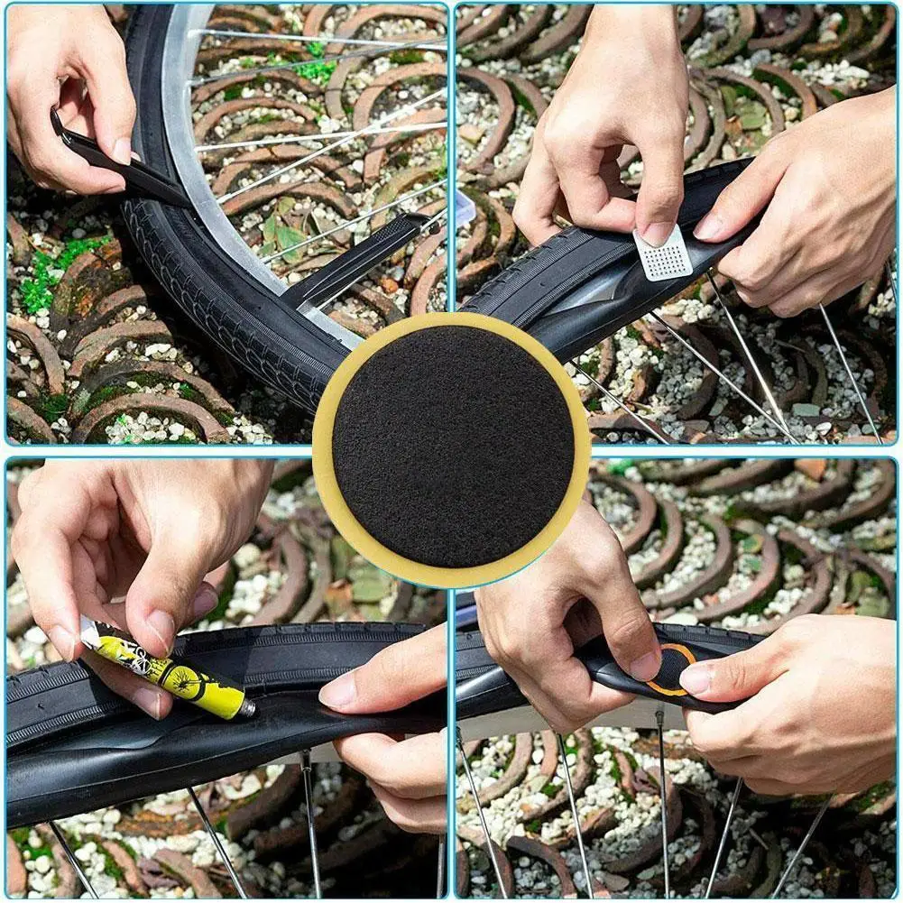 20PCS Bicycle Glue-free Tire Patches Mountain Bike Glue Tool Accessories Without No-glue Drying Adhesive Quick Tire Patch B J6J9