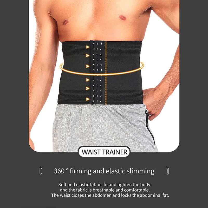 Waist Trainer for Men Tummy Control Girdle Cintas Modeladora Lumbar Support Waist Trainer Body Shaper Compression Belt Shapewear