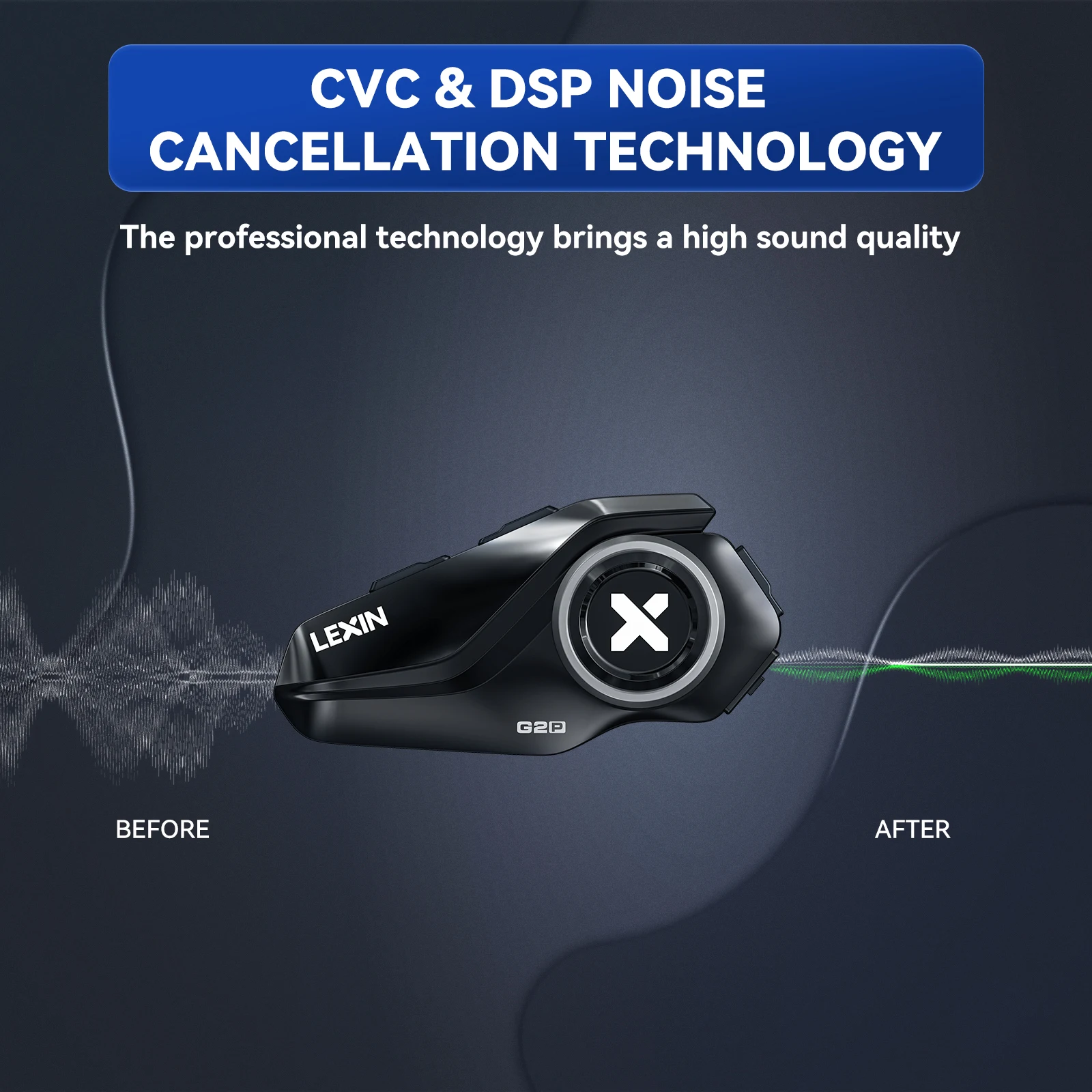 2023 neue Lexin G2P Gegensprechanlage für Motorrad helm Bluetooth-Headsets, Freisprech-Kommunikator bis zu 6 Fahrer Inter phone mit FM