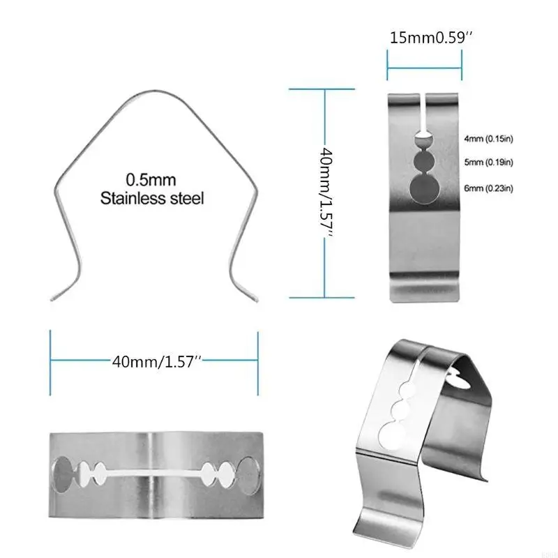 E06B thăm dò clip nhà bếp BBQ Nhiệt kế Tương phản Nướng bằng thép không gỉ 3 lỗ