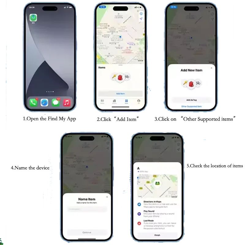2 قطعة Airtag الذكية لـ Apple Find My App Tracker Key Wallet Bike Car Sport Tracking المتاحة مكتشف صغير #3