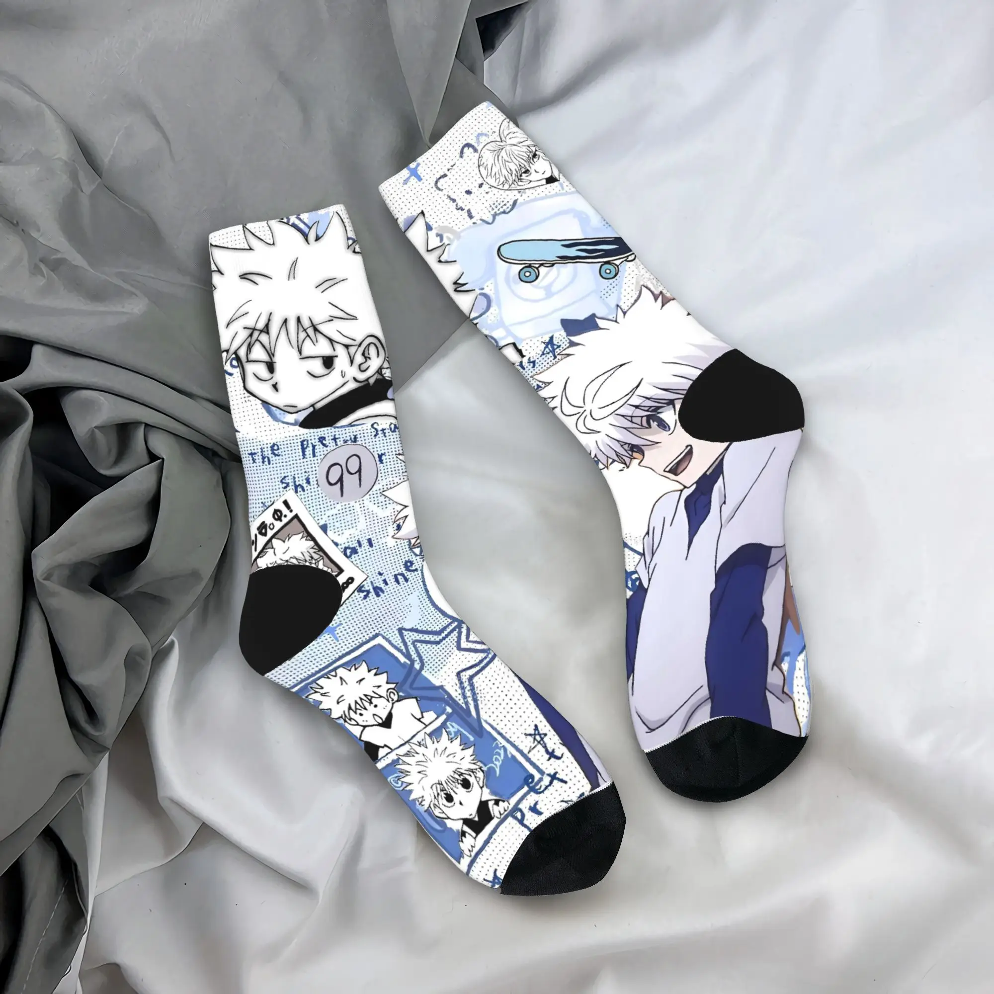 

Аниме HXH Gon Killua, чулки, новинка, носки унисекс, мужские теплые мягкие носки, осенние уличные нескользящие носки на заказ, подарок на день рождения