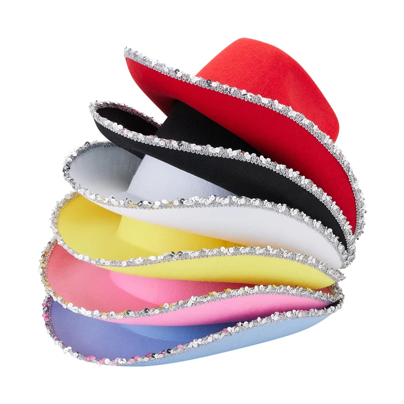 Men Women Unisex Retro Feather Felt Cowboy Hat Wide Brim Western Hat Classic Solid Color/Zebra Striped Fe Hat