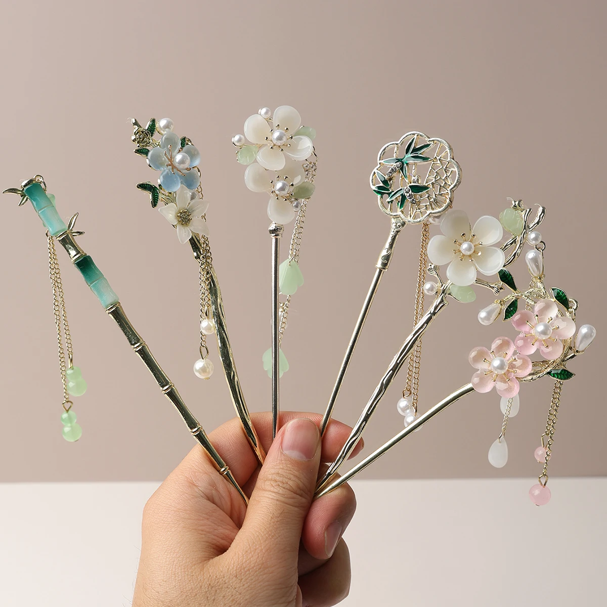 Hanfu Headwear Hairpin, New Chinese Style Coiled Hair Hairpi