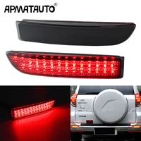 2 uds lente roja/ahuma luz trasera LED freno de estacionamiento parachoques trasero luz antiniebla lámpara para Toyota RAV4 2006 2007 2008 09-2012