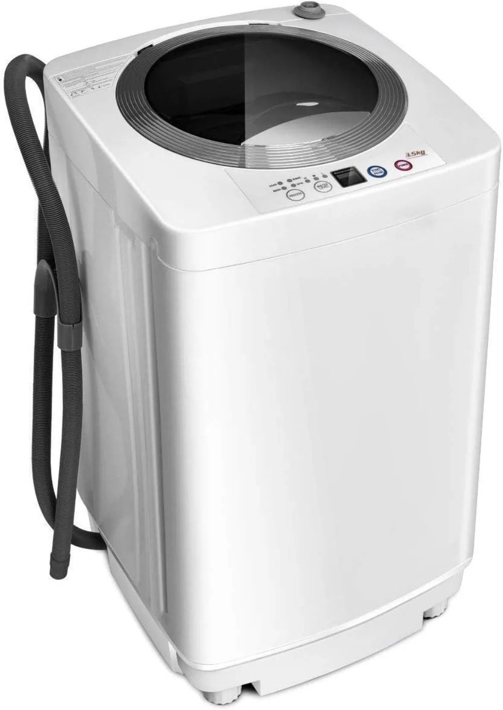 Washing Machine, Full Automatic Washer and Dryer Combo,with Built-in Pump Drain 8 LBS Capacity Compact Laundry Washer Spin Dryer