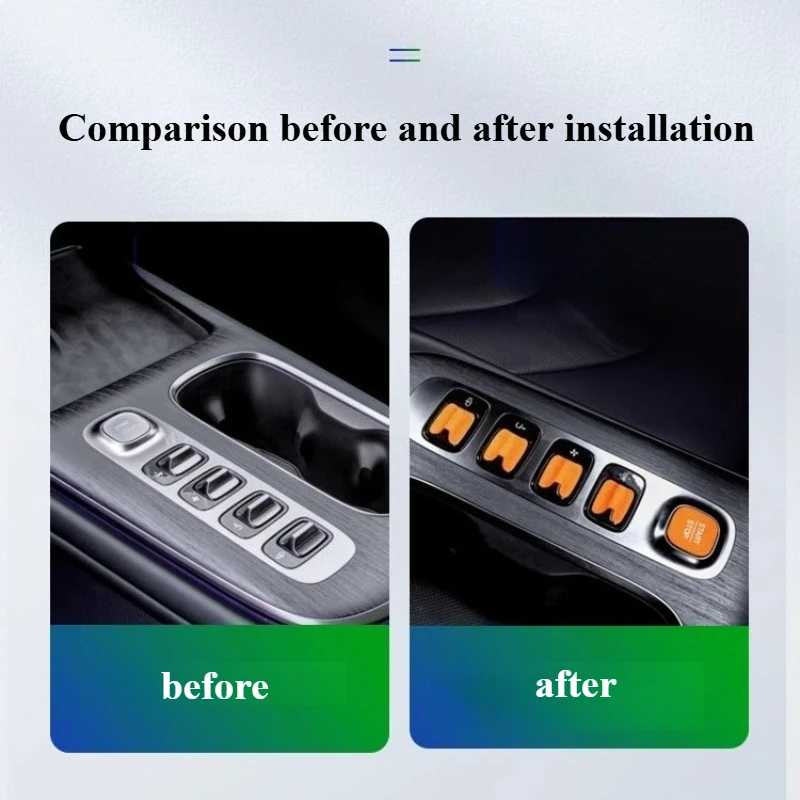 Modification Interior Products Central Control Button Decorative Stickers For Xiaomi Su7 Daquan Electric Car Accessories Tools